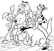 Winnie the Pooh Lineako Koloreztatzea